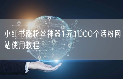 小红书涨粉丝神器1元1000个活粉网站使用教程