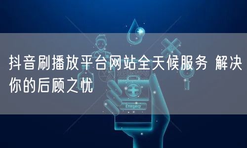 抖音刷播放平台网站全天候服务 解决你的后顾之忧